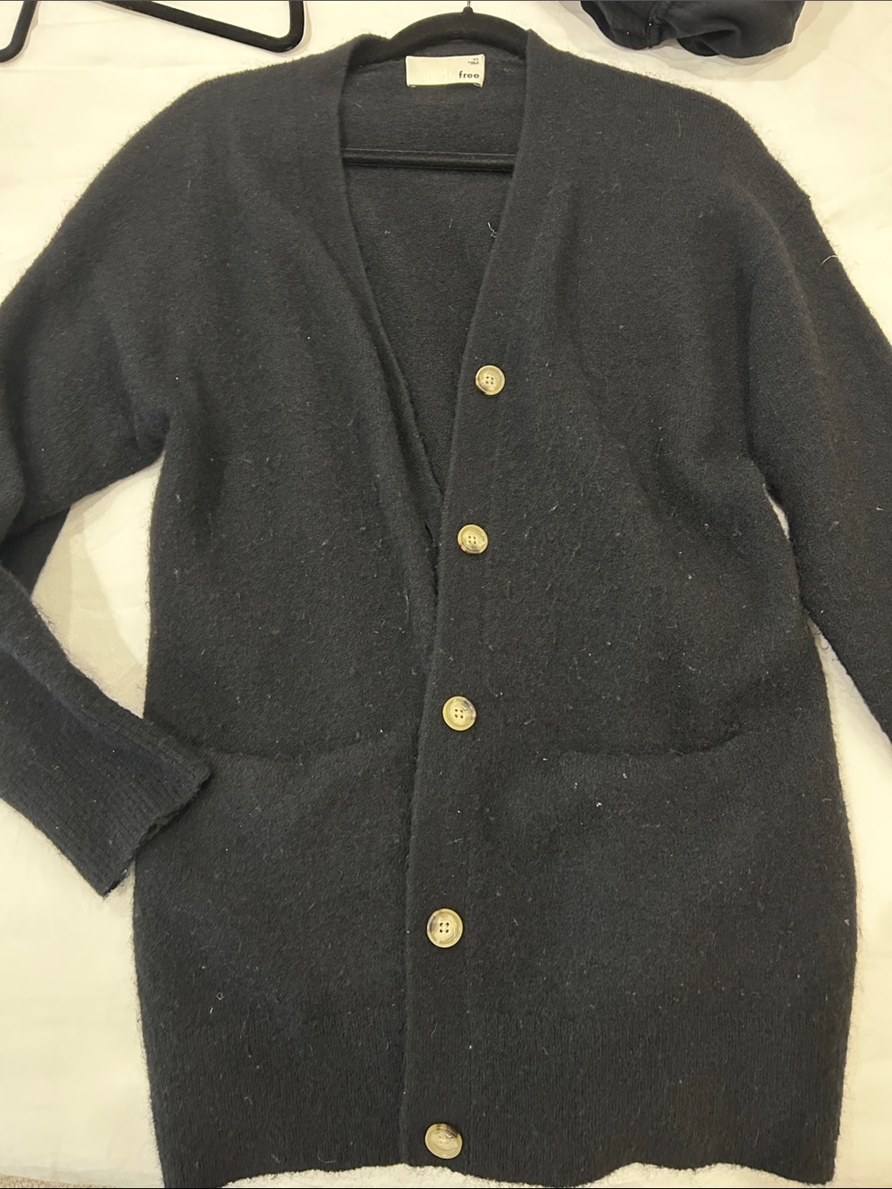 Wilfred Black Long Button-Front Cardigan
